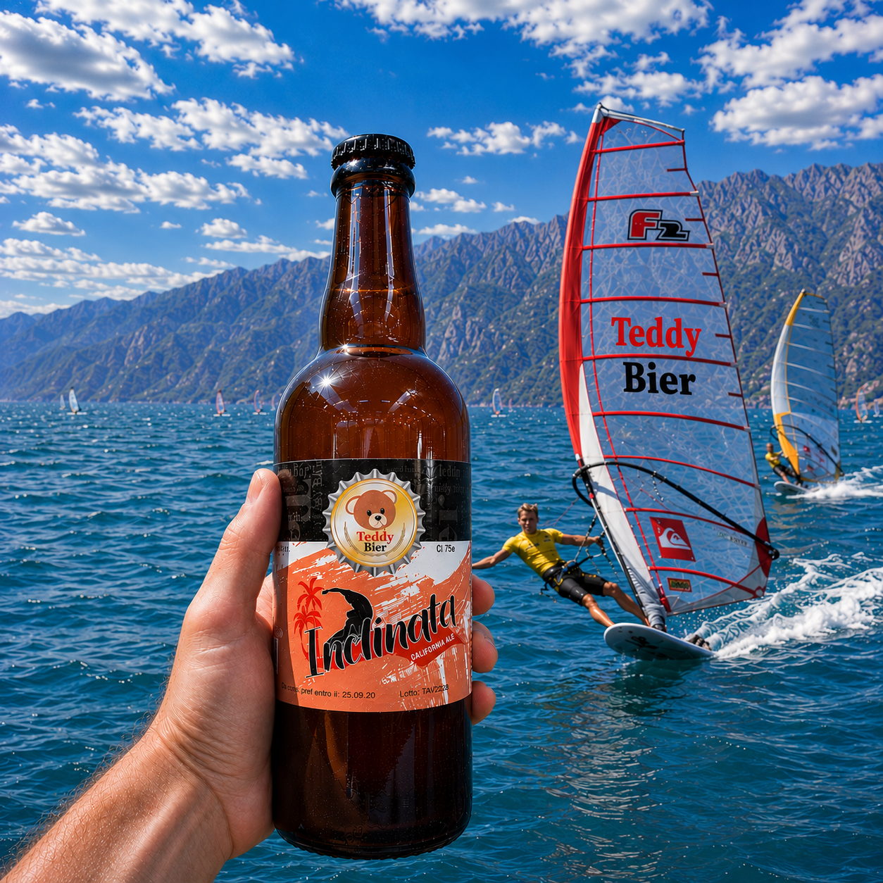 Inclinata - West Coast Ale sulle onde del Lago di Garda.