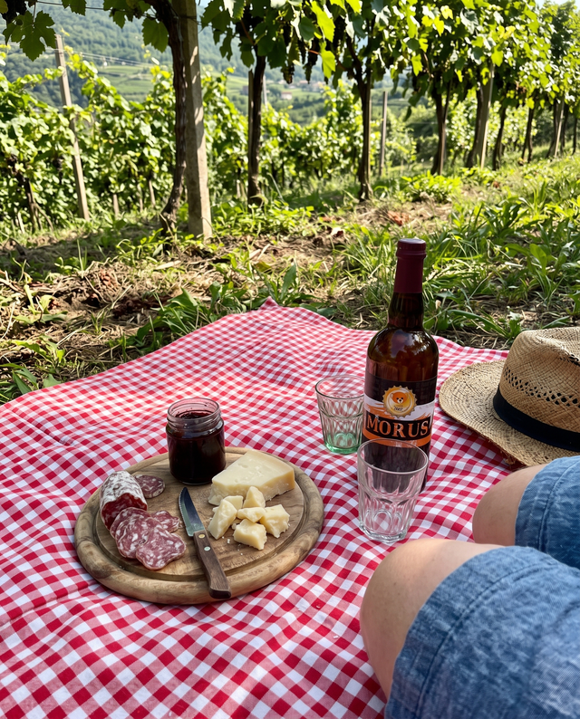 Picnic in vigna con Morus, salumi e formaggi